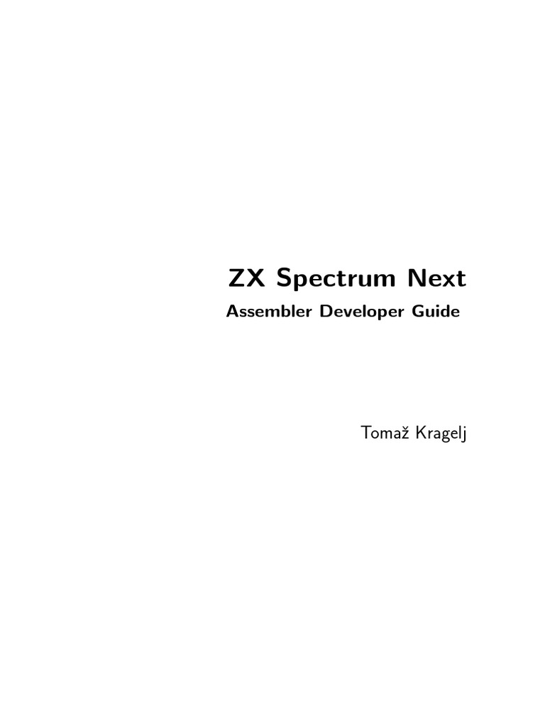 ZX Next Dev Guide | PDF | Microprocessor | Computer Engineering