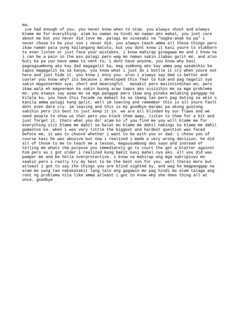 Letter of goodbye pdf