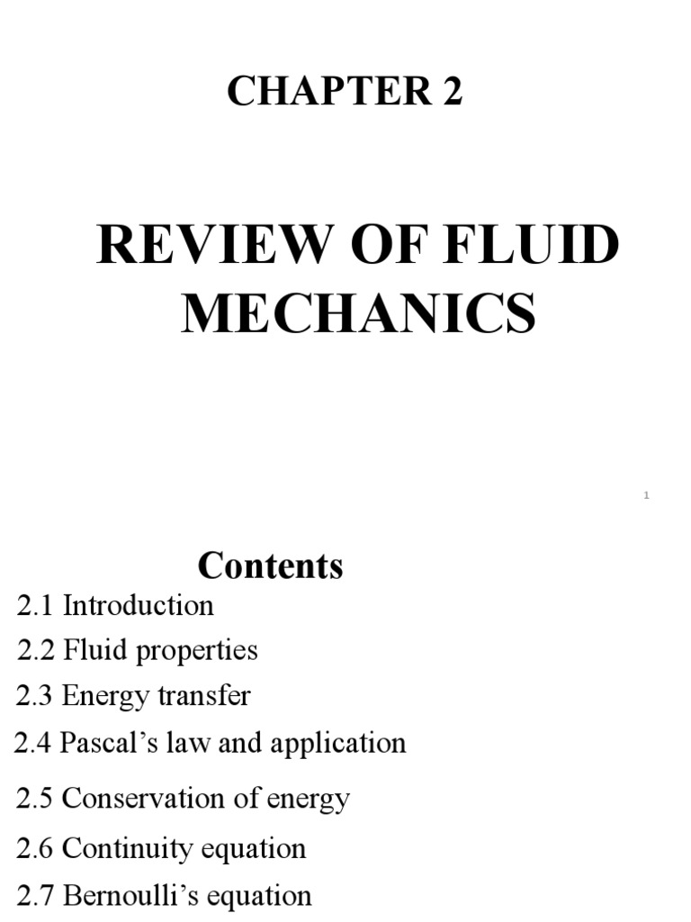 Fluid Mechanics: Key Principles and Equations | PDF | Pressure | Fluid ...
