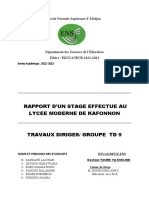 Rapport de Stage Kafonnon