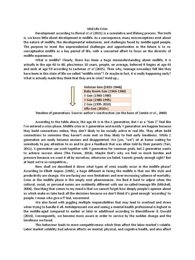 Understanding Midlife Crisis Dynamics | PDF