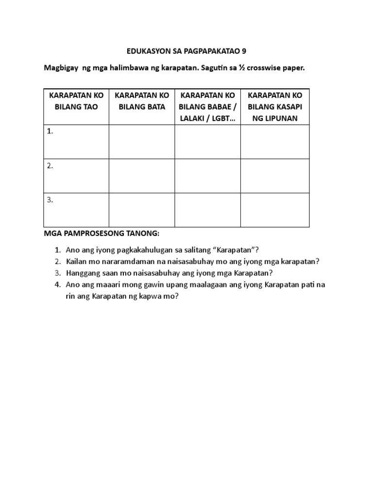Karapatan Activity | PDF