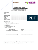 Formulir Pendaftaran Stand