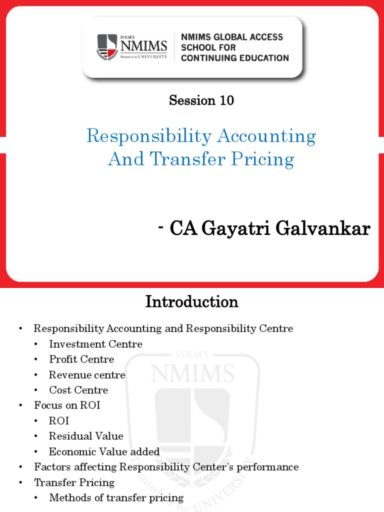 Responsibility Accounting & Transfer Pricing | PDF | Return On ...