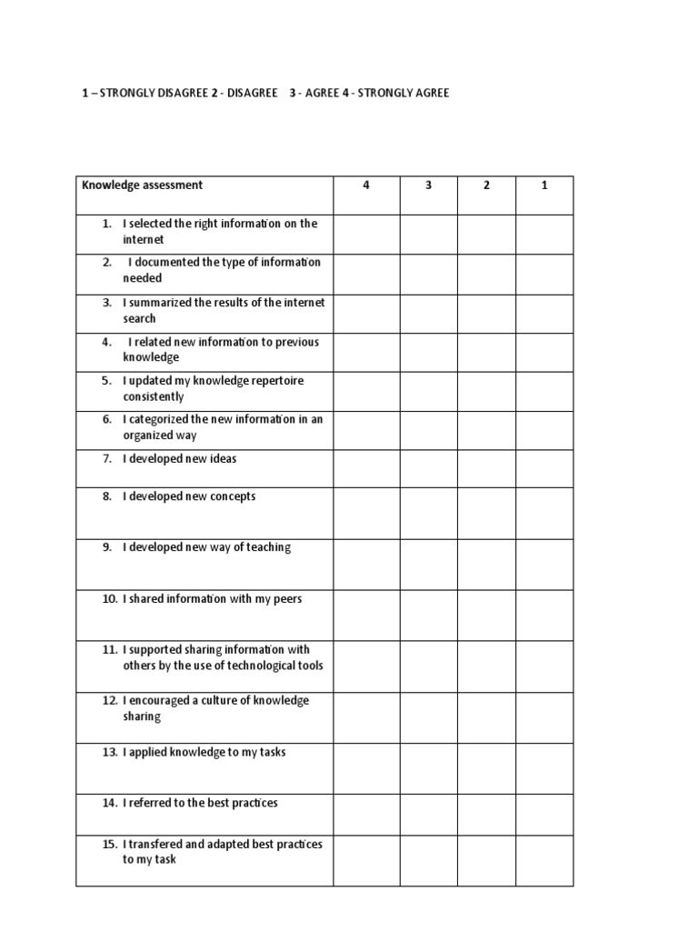 Knowledge Assessment | PDF