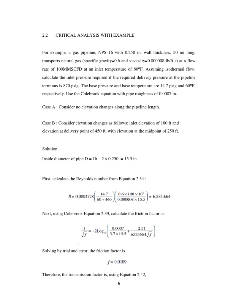Critical Analysis Gas and Oil Pressure Drop Analysis PDF Pressure