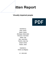Written Report Visually Impaired People - 115111