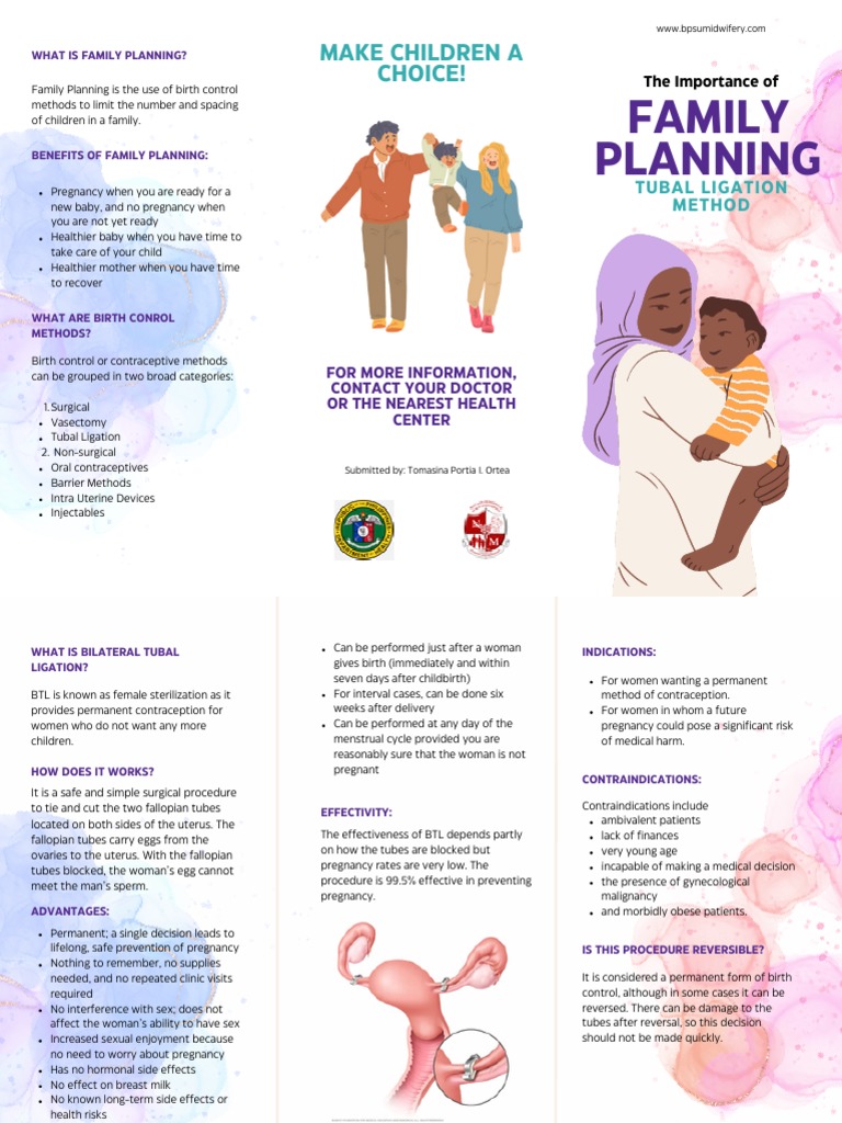 Family planning tubal ligation leaflet pdf birth control clinical