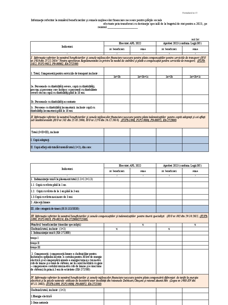 Formularul Nr.13 - 1-As | PDF
