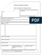 Assessment Cover Sheet / Feedback Form