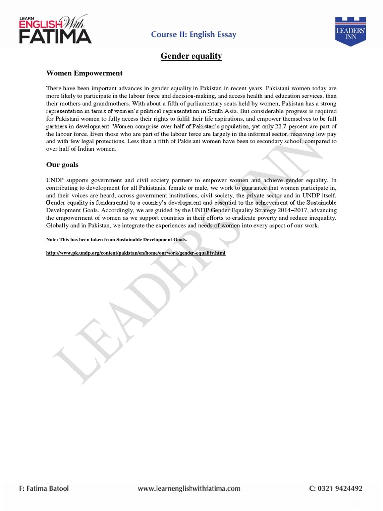 Empowering Women in Pakistan | PDF | Social Science