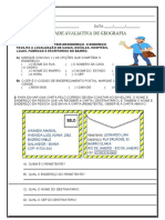 Atividade Avaliativa de Geografia 2° Bimestre