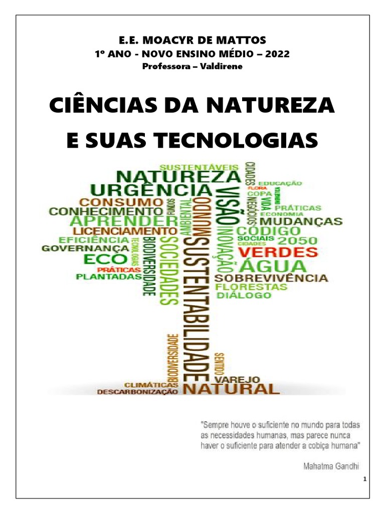 Ciências Da Natureza E Suas Tecnologias: E.E. Moacyr de Mattos | PDF ...