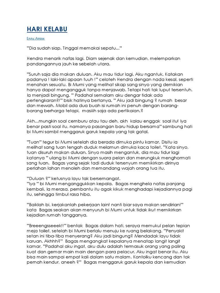 HARI KELABU by Enny Arrow PDF