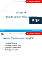 Section 15 ESP ITEMS TO CONSIDER