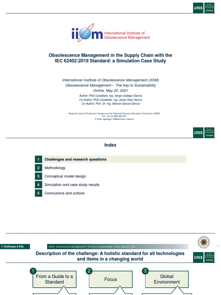 IEC 62402:2019 Obsolescence Management Insights | PDF | Supply Chain ...