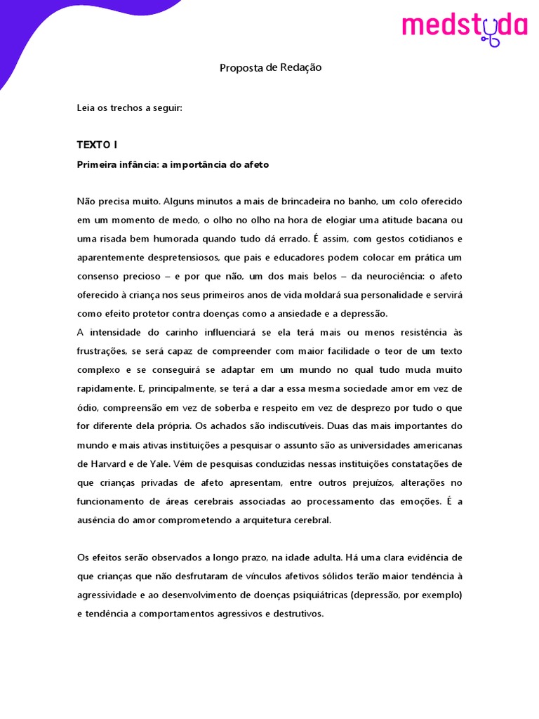 Importância do Afeto na Educação Infantil | PDF | Afeto (Psicologia ...