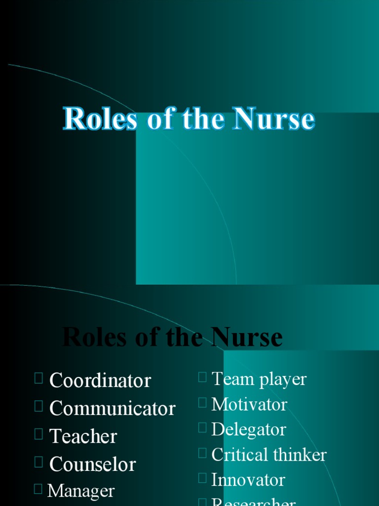 Essential Roles of Nurses in Care | PDF | Career & Growth | Self ...