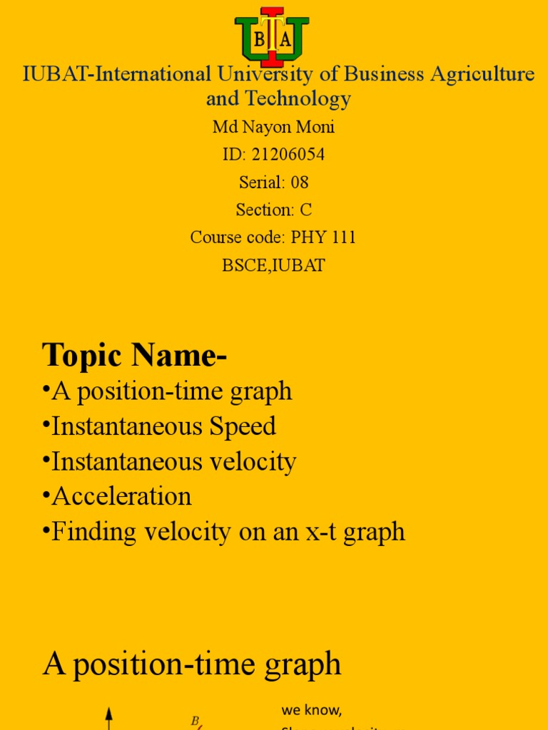 Phy 111 Presentation Pdf