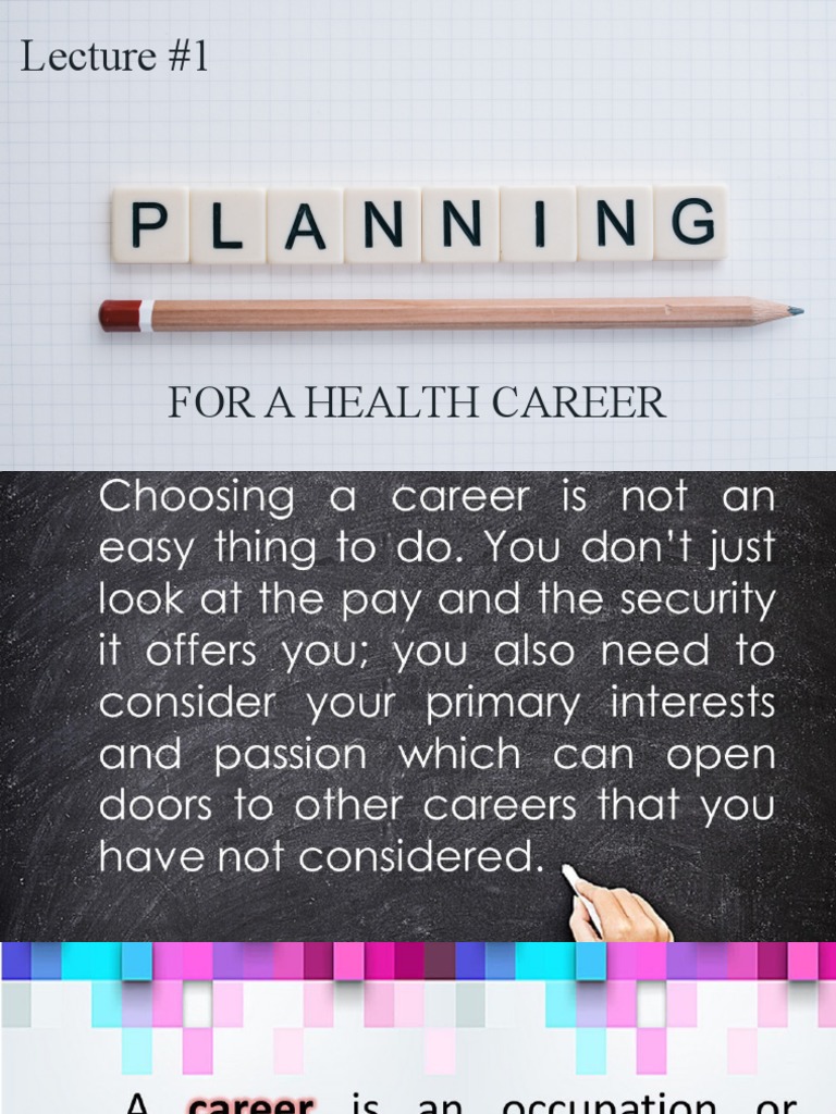 Q4HEALTH Planning for a Health Career PDF