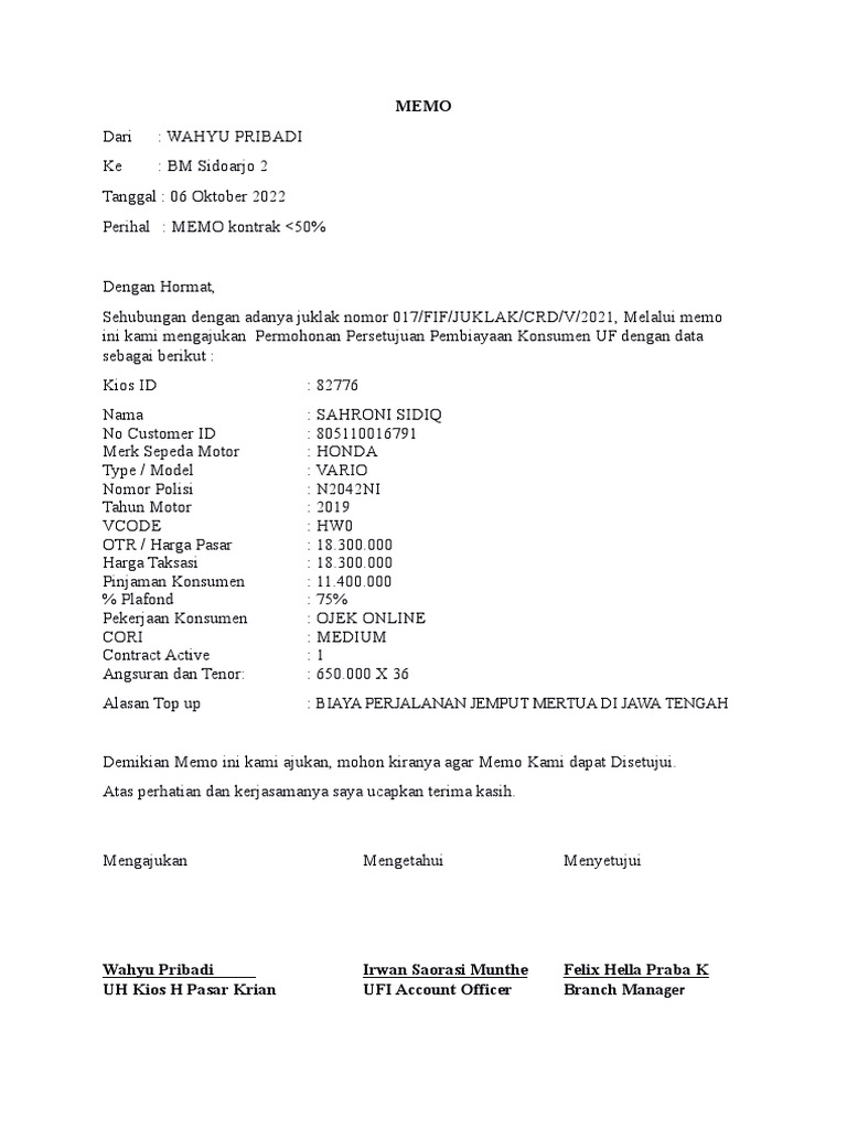 Memo Approve Sylvia 03 Okt 2022 Pdf