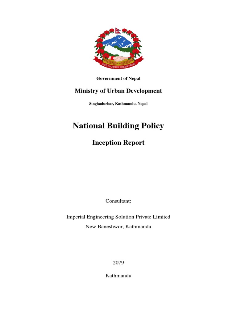 Nepal National Building Policy Report | PDF | Green Building ...