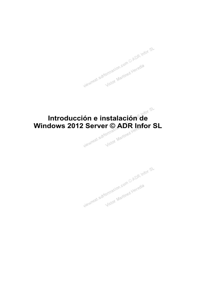 Guía de instalación de Windows 2012 Server | PDF | Servidor ...