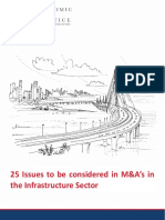 25 Isues To Be Considered in MAs in The Infrastructure Sector