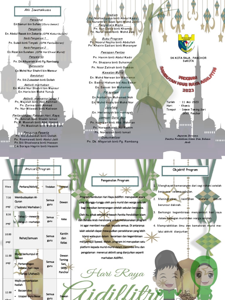 Program Raya Aidil Fitri 2023 Latest | PDF