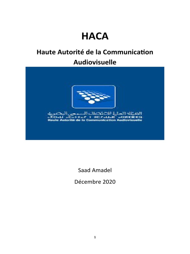 Rôle et missions de la HACA au Maroc | PDF | Affaires
