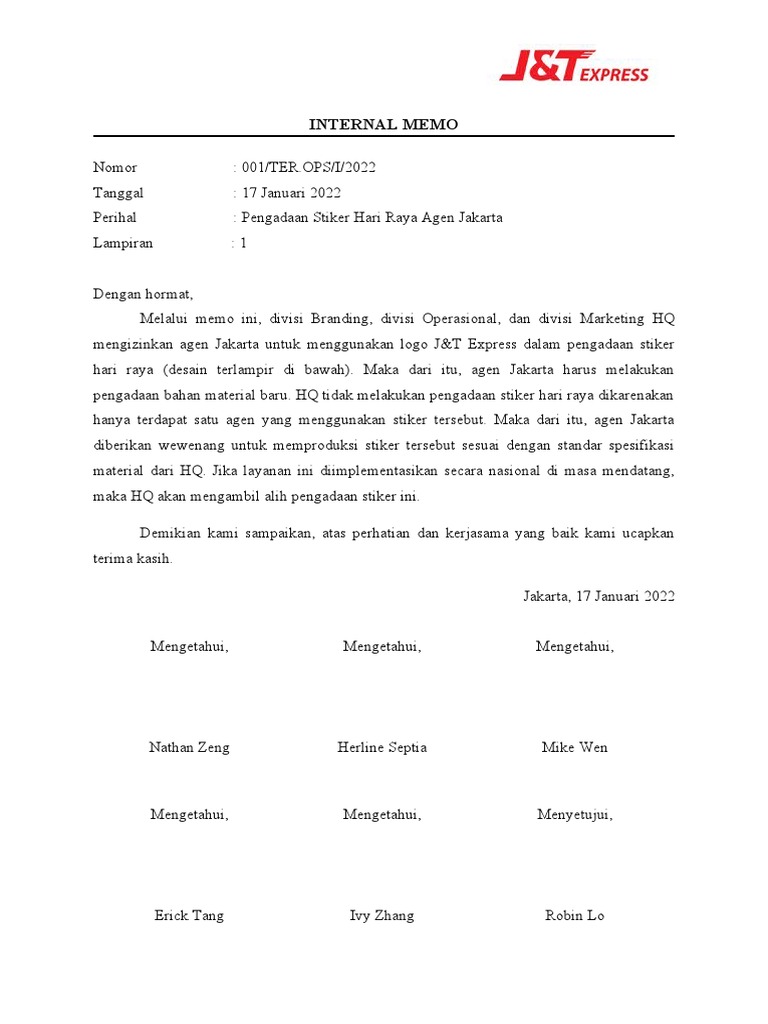 Memo Jan 14 | PDF