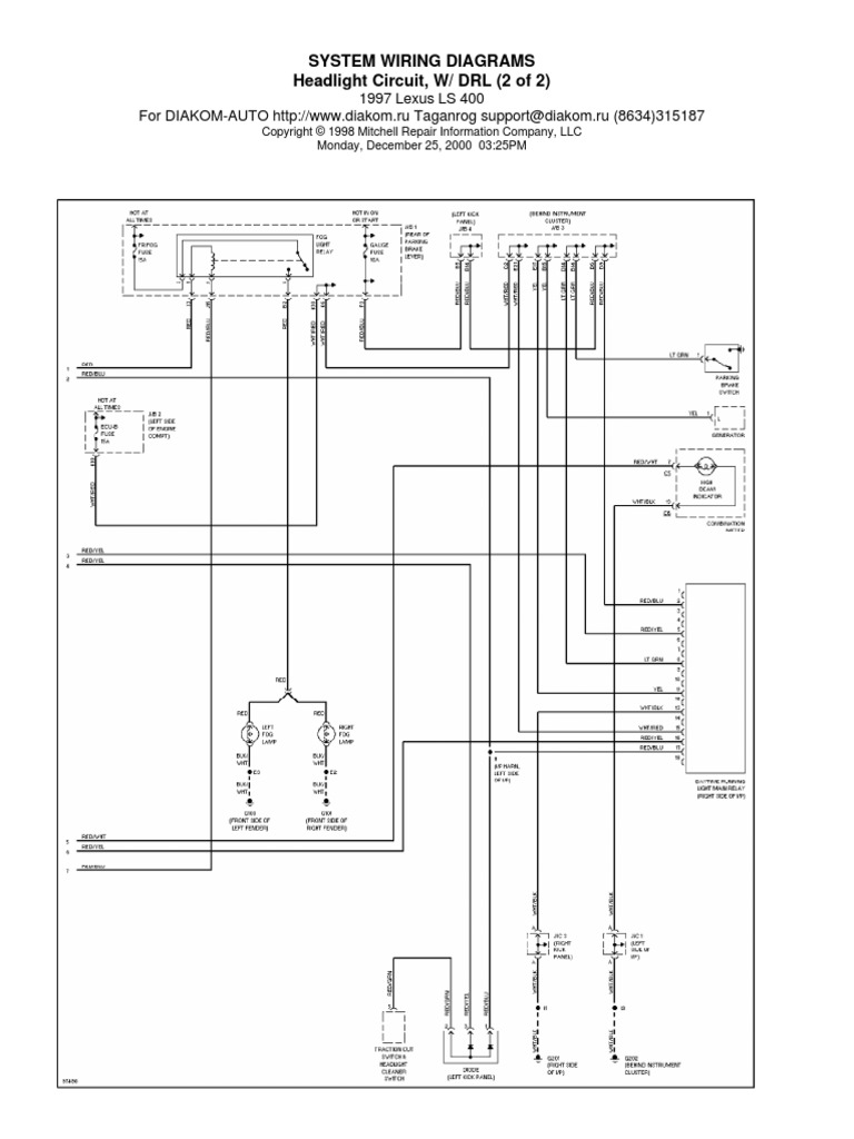Headlight Circuit, W DRL (2 of 2) PDF