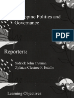 Philippine Politics and Governance