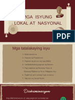 Mga Isyung Lokal at Nasyonal