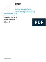 Science Stage 3 Sample Paper 2 Mark Scheme - tcm142-595401