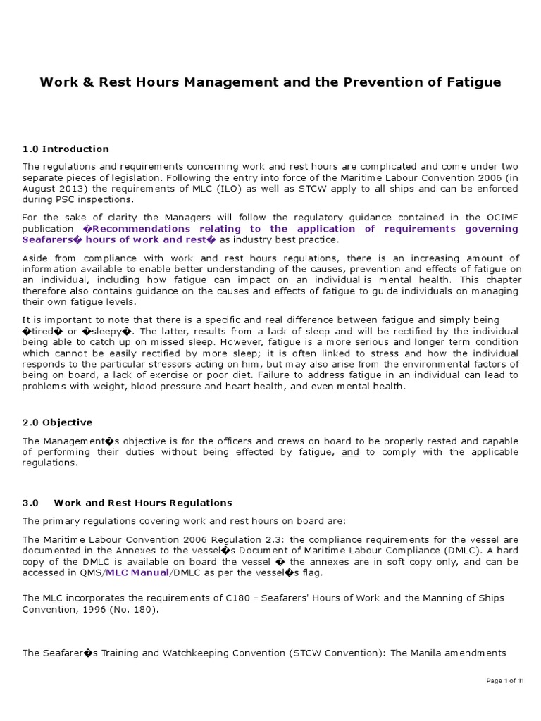 Standing Instructions PDF Sleep Circadian Rhythm
