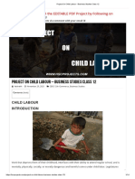 Project On Child Labour - Business Studies Class 12