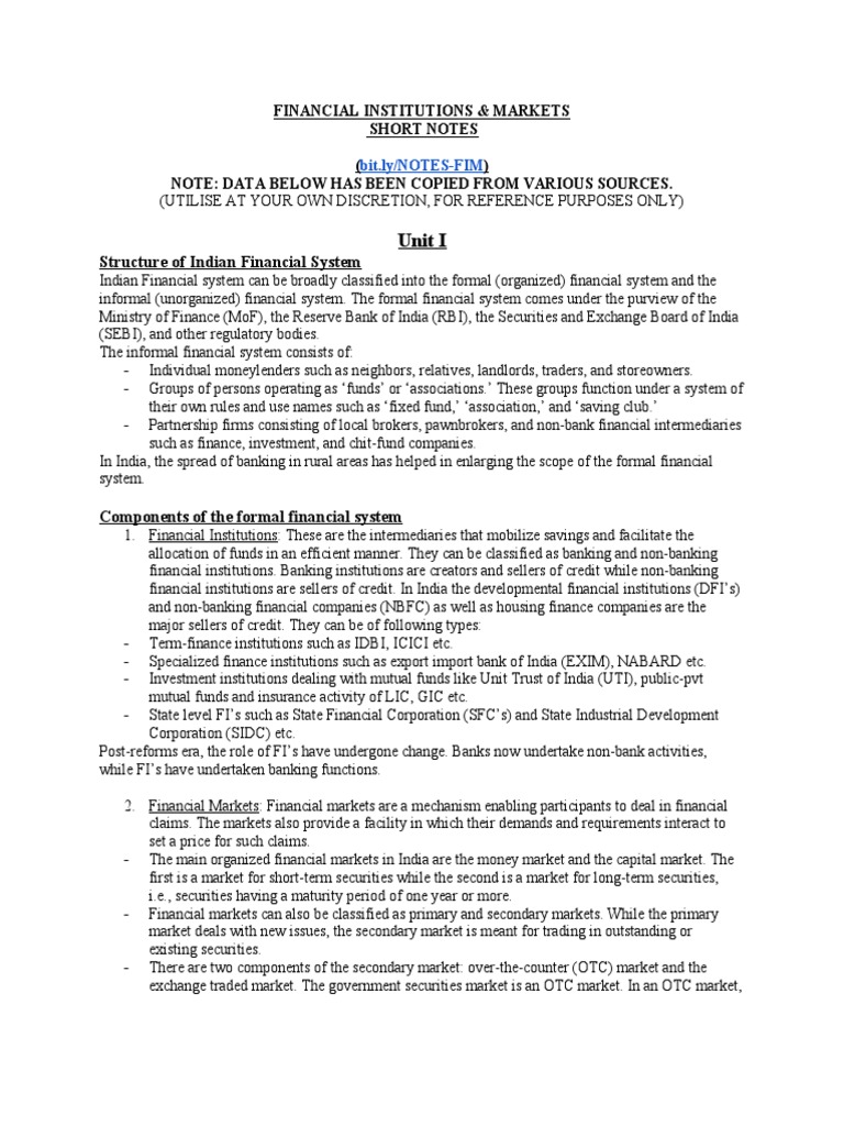 Overview of Indian Financial System | PDF | Reserve Bank Of India | Banks