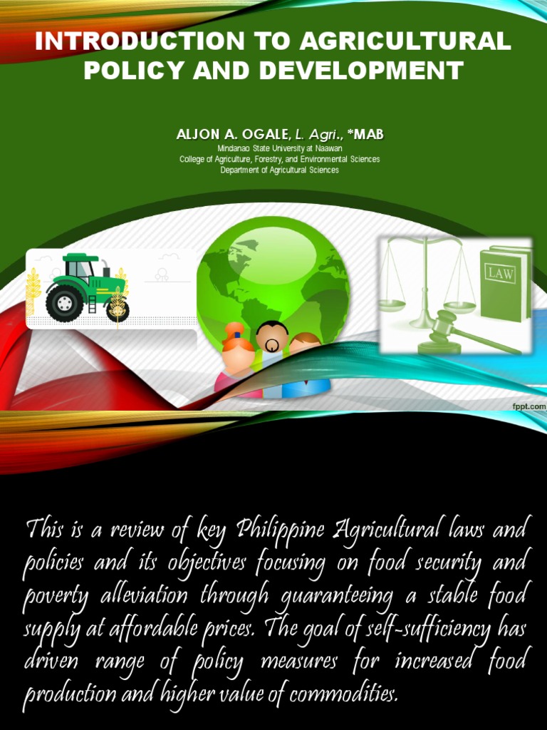 Philippine Agricultural Policy Overview | PDF | Exports | Non Tariff ...