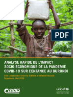 UNICEF Burundi Analyse Rapide Impact Du COVID19 2020 FR