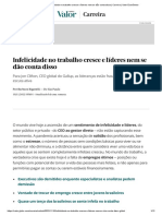 Infelicidade No Trabalho Cresce e Líderes Nem Se Dão Conta Disso - Carreira - Valor Econômico