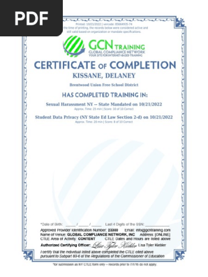 gcn training certifications | PDF