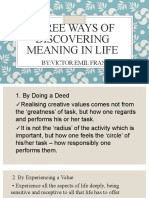 Three Ways of Discovering Meaning of Life