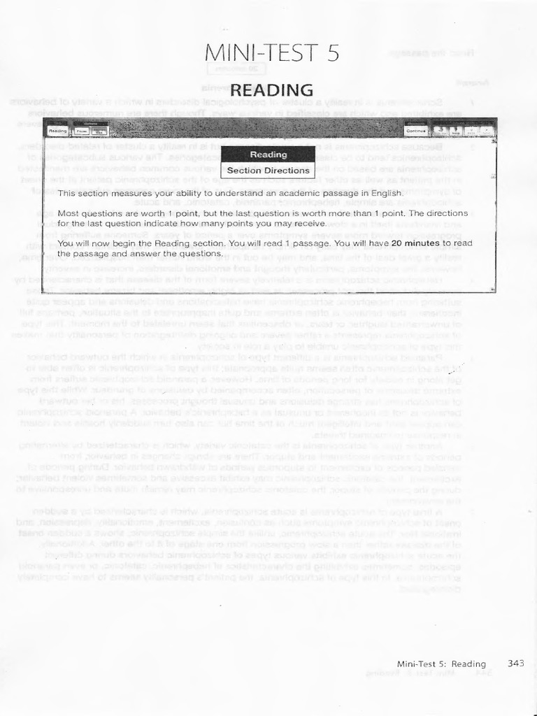 Mini - Test Reading 5 TOEFL | PDF