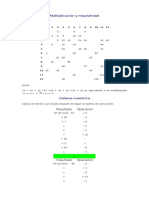 Multiplicación y Regularidad