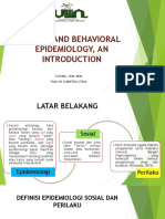 Social and Behavioral Epidemiology, An Introduction