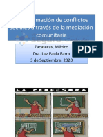 Transformación de Conflictos Sociales A Través de La Mediación Comunitaria