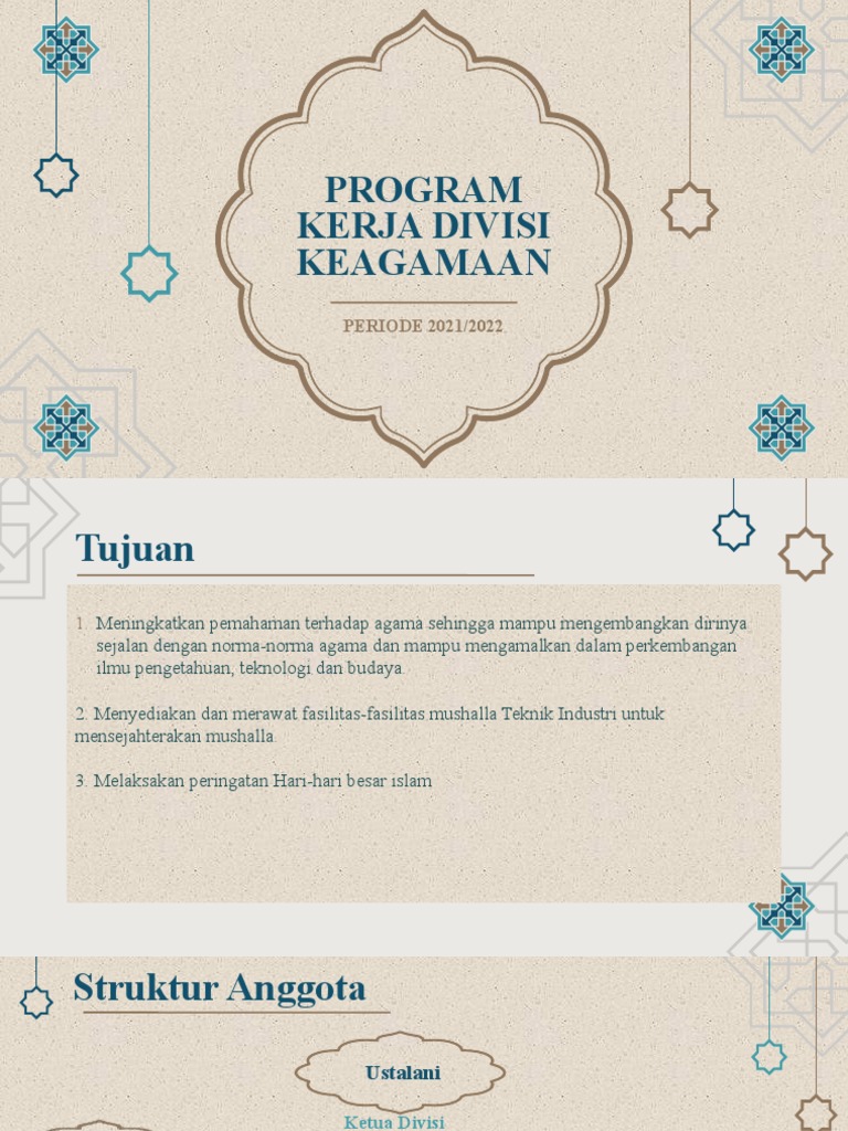 Proker Divisi Keagamaan 2021/2022 | PDF