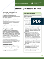 Coronary Angioplasty and Stenting Fact Sheet Spanish