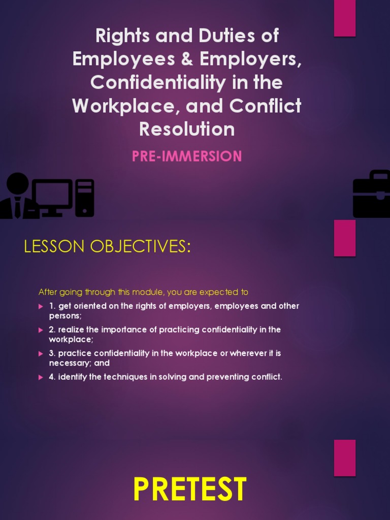 L4 Rights and Duties of Employees Employers | PDF | Occupational Safety ...